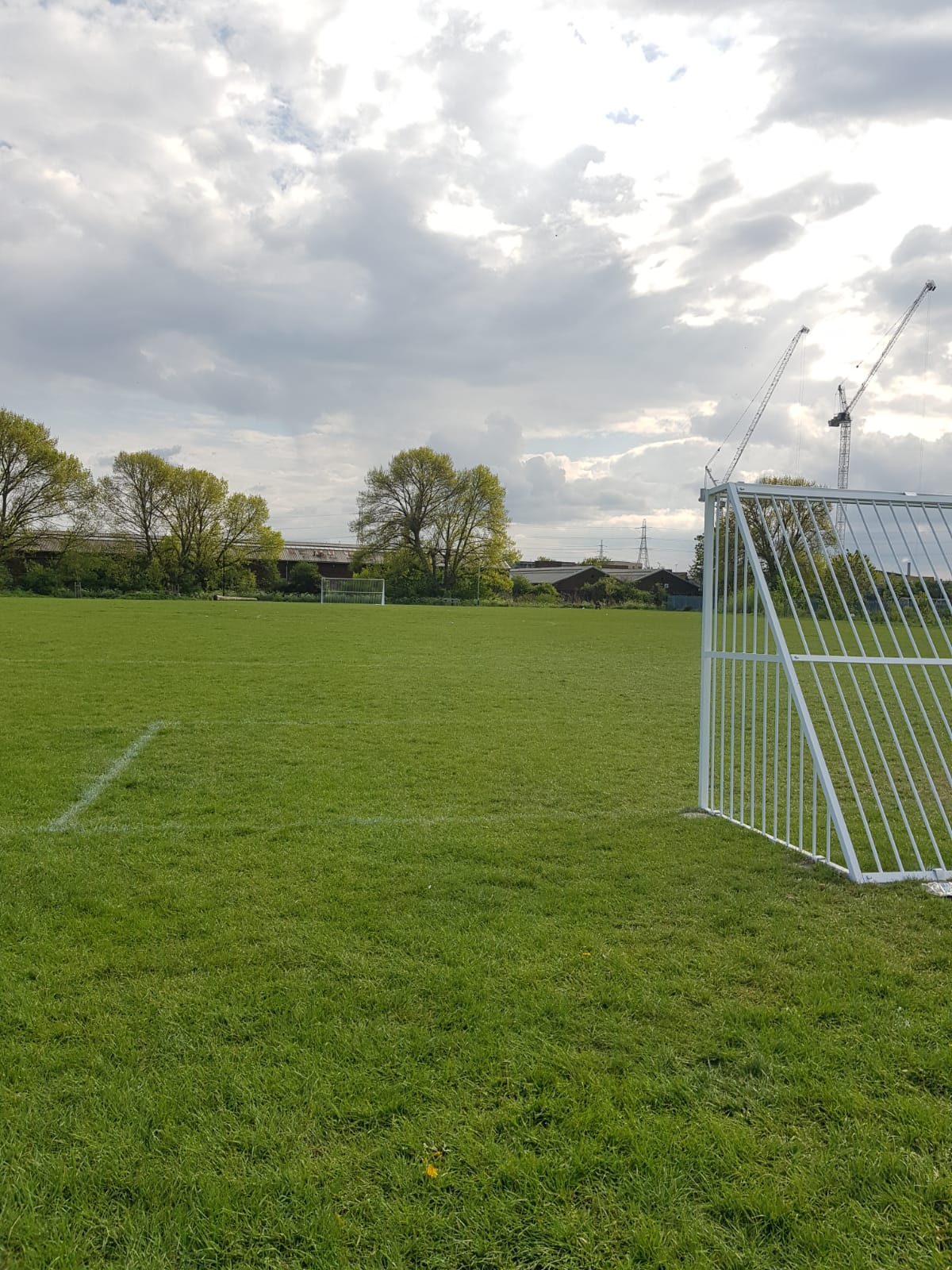 Thames View Playing Fields receives goal posts and pitch lines